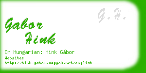 gabor hink business card
